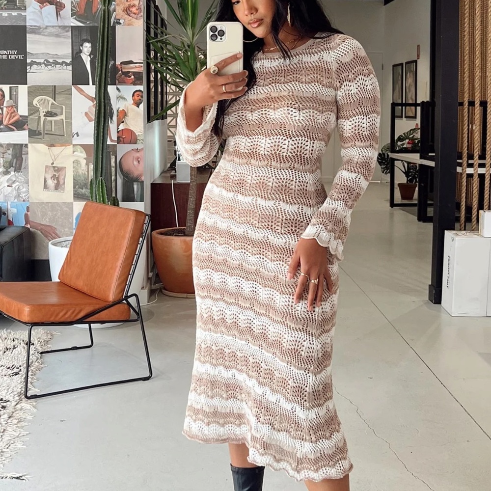 NWT PRINCESS POLLY LEAH KNIT MIDI DRESS